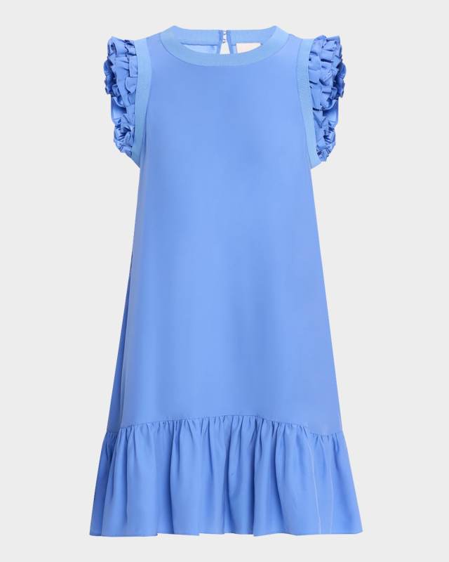 Nila Flutter-Sleeve Dress